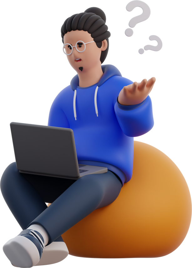 3D Male Character Confusion about Work